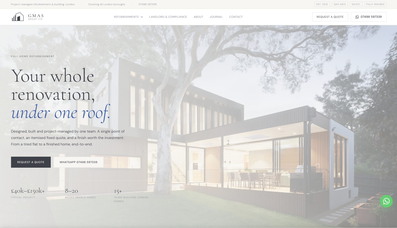 Preview of the GMAS Group website